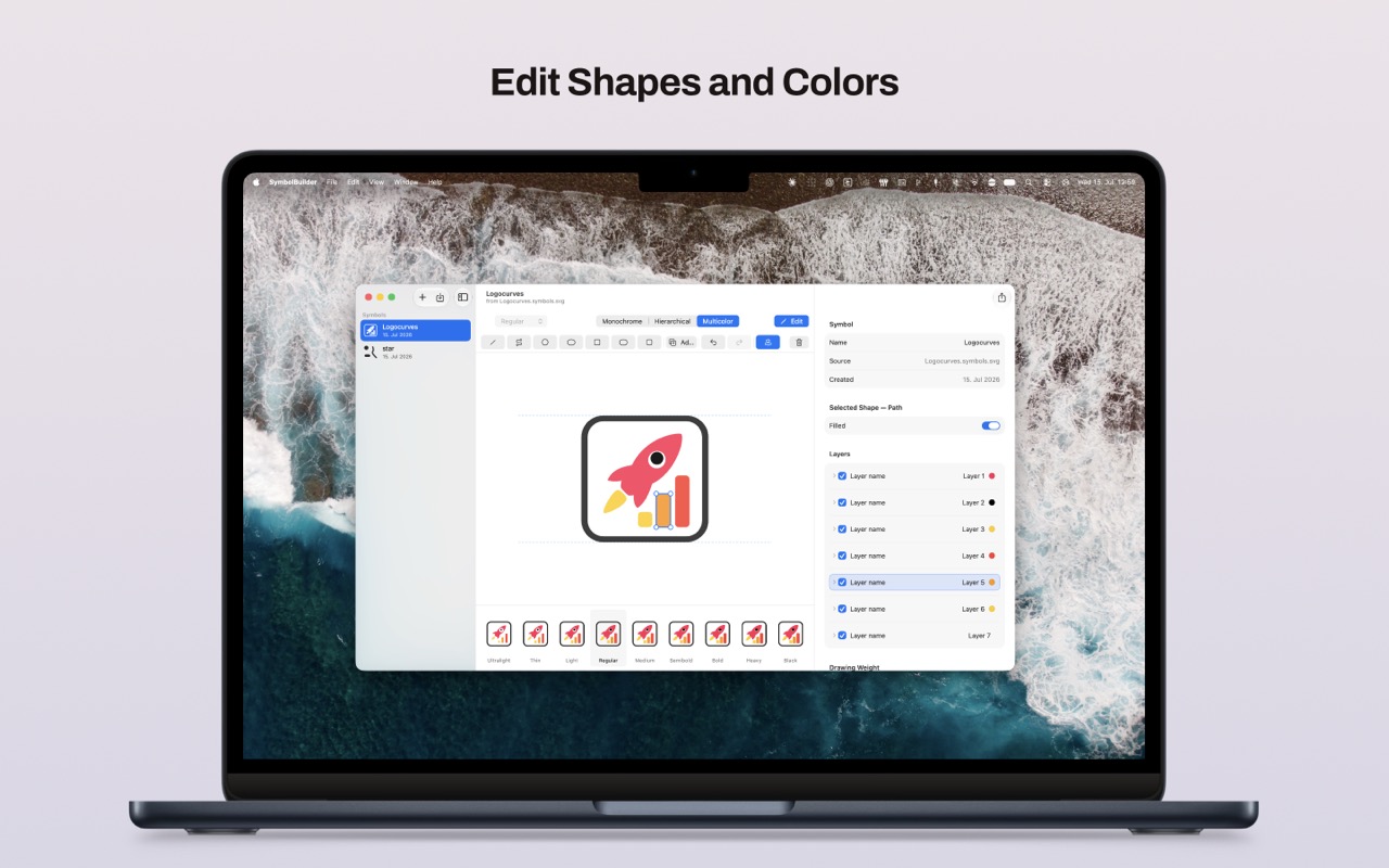 SymbolBuilder weight editor on Mac