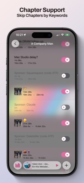 Up Next chapters on iPhone